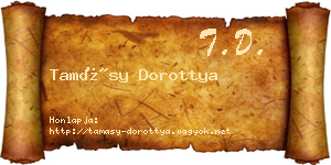 Tamásy Dorottya névjegykártya