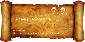 Tamásy Dorottya névjegykártya